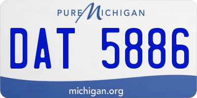 MI license plate DAT5886