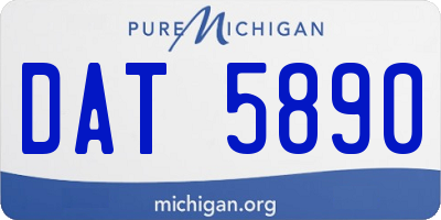 MI license plate DAT5890