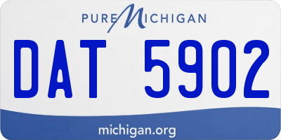 MI license plate DAT5902