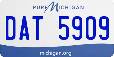MI license plate DAT5909