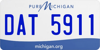 MI license plate DAT5911
