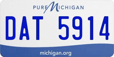 MI license plate DAT5914
