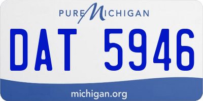 MI license plate DAT5946