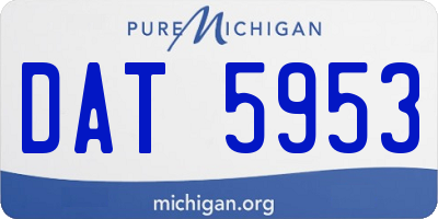 MI license plate DAT5953