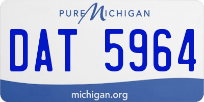 MI license plate DAT5964