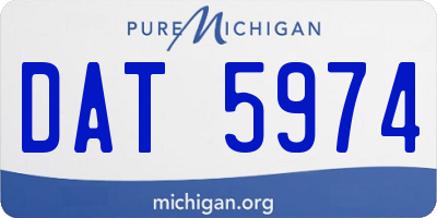 MI license plate DAT5974