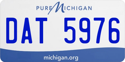 MI license plate DAT5976