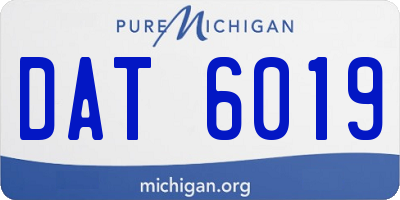 MI license plate DAT6019
