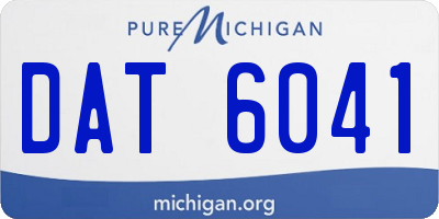 MI license plate DAT6041