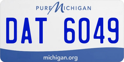 MI license plate DAT6049