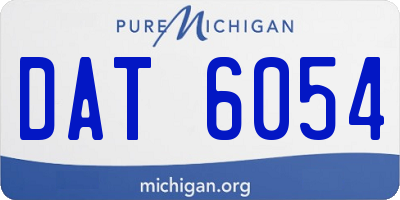 MI license plate DAT6054