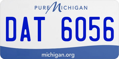 MI license plate DAT6056