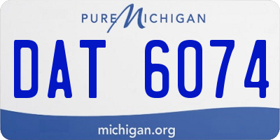 MI license plate DAT6074