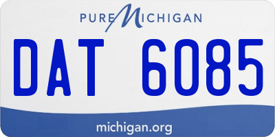 MI license plate DAT6085