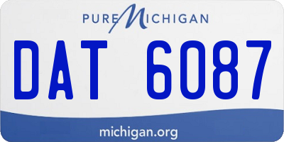 MI license plate DAT6087