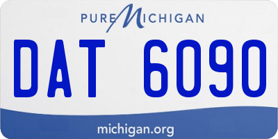 MI license plate DAT6090