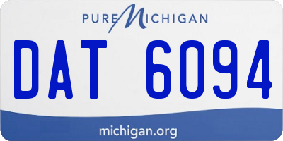 MI license plate DAT6094