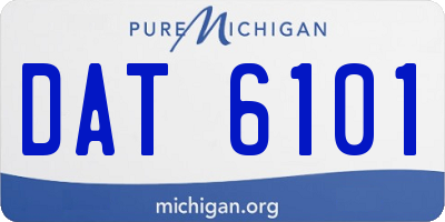 MI license plate DAT6101