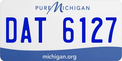 MI license plate DAT6127