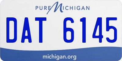 MI license plate DAT6145