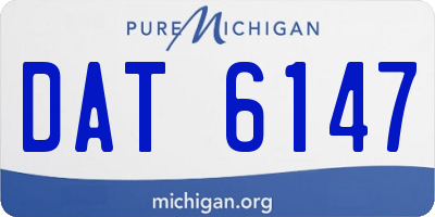 MI license plate DAT6147