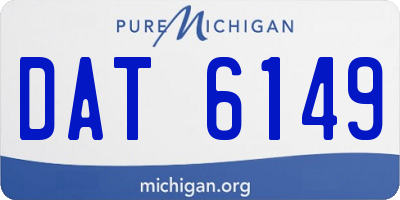 MI license plate DAT6149