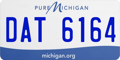 MI license plate DAT6164
