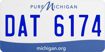 MI license plate DAT6174