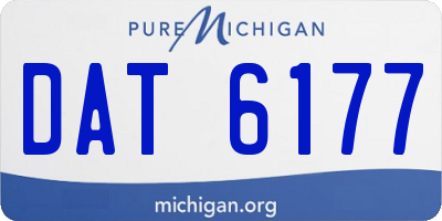 MI license plate DAT6177