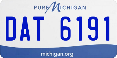 MI license plate DAT6191