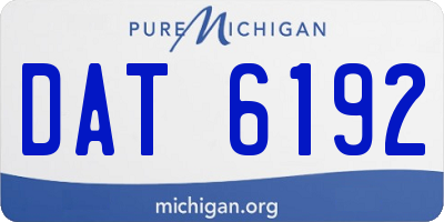 MI license plate DAT6192