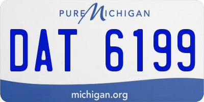MI license plate DAT6199