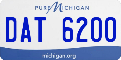 MI license plate DAT6200