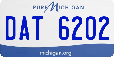 MI license plate DAT6202