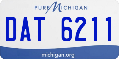 MI license plate DAT6211