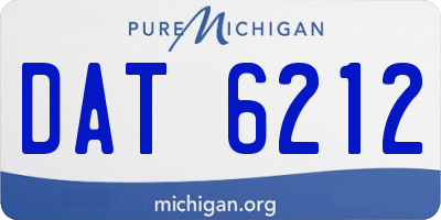 MI license plate DAT6212