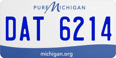 MI license plate DAT6214