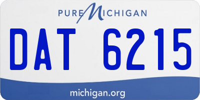 MI license plate DAT6215