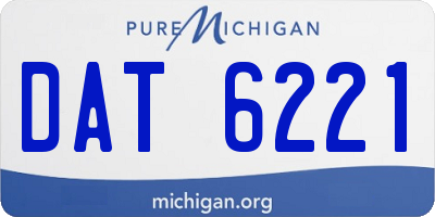 MI license plate DAT6221