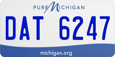 MI license plate DAT6247