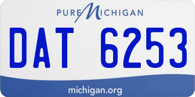 MI license plate DAT6253