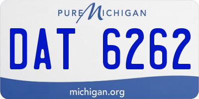MI license plate DAT6262