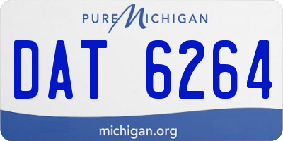 MI license plate DAT6264