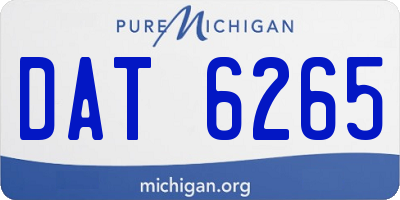 MI license plate DAT6265