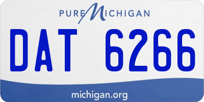 MI license plate DAT6266