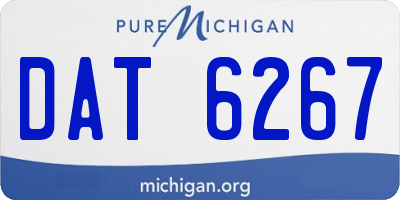 MI license plate DAT6267