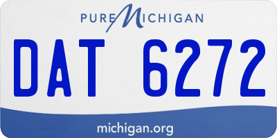 MI license plate DAT6272
