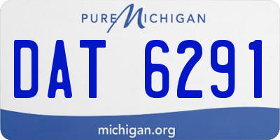 MI license plate DAT6291