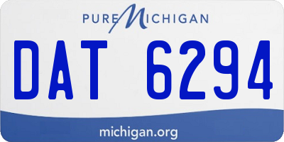 MI license plate DAT6294