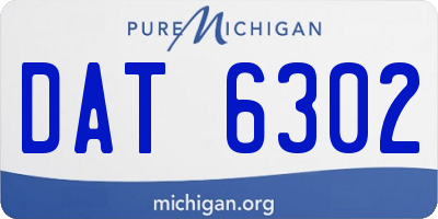 MI license plate DAT6302